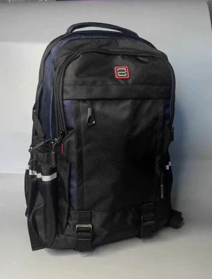 Синій міський універсальний рюкзак Justpack з ортопедичною спинкою для ноутбука до 17 дюймів