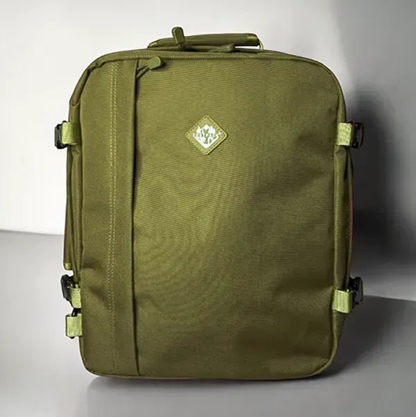 Рюкзак-сумка місткий міський Justpack кольору хакі 2 в 1 з ортопедичною спинкою для ноутбука до 17 дюймів