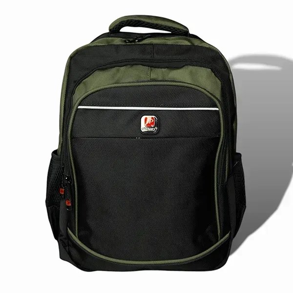 Рюкзак міський універсальний Justpack кольору хакі з ортопедичною спинкою та кишенею антикрадій для ноутбука до 17 дюймів