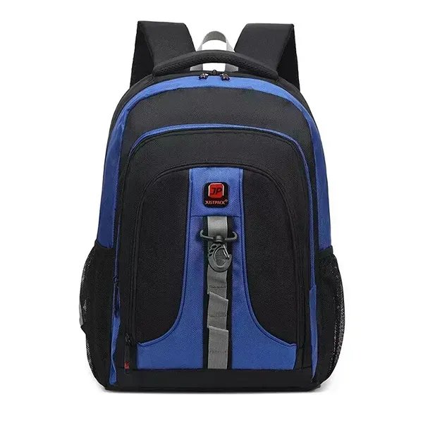 Функціональний міський синій рюкзак Justpack зі світловідбивними елементами для безпечних подорожей та повсякденного використання