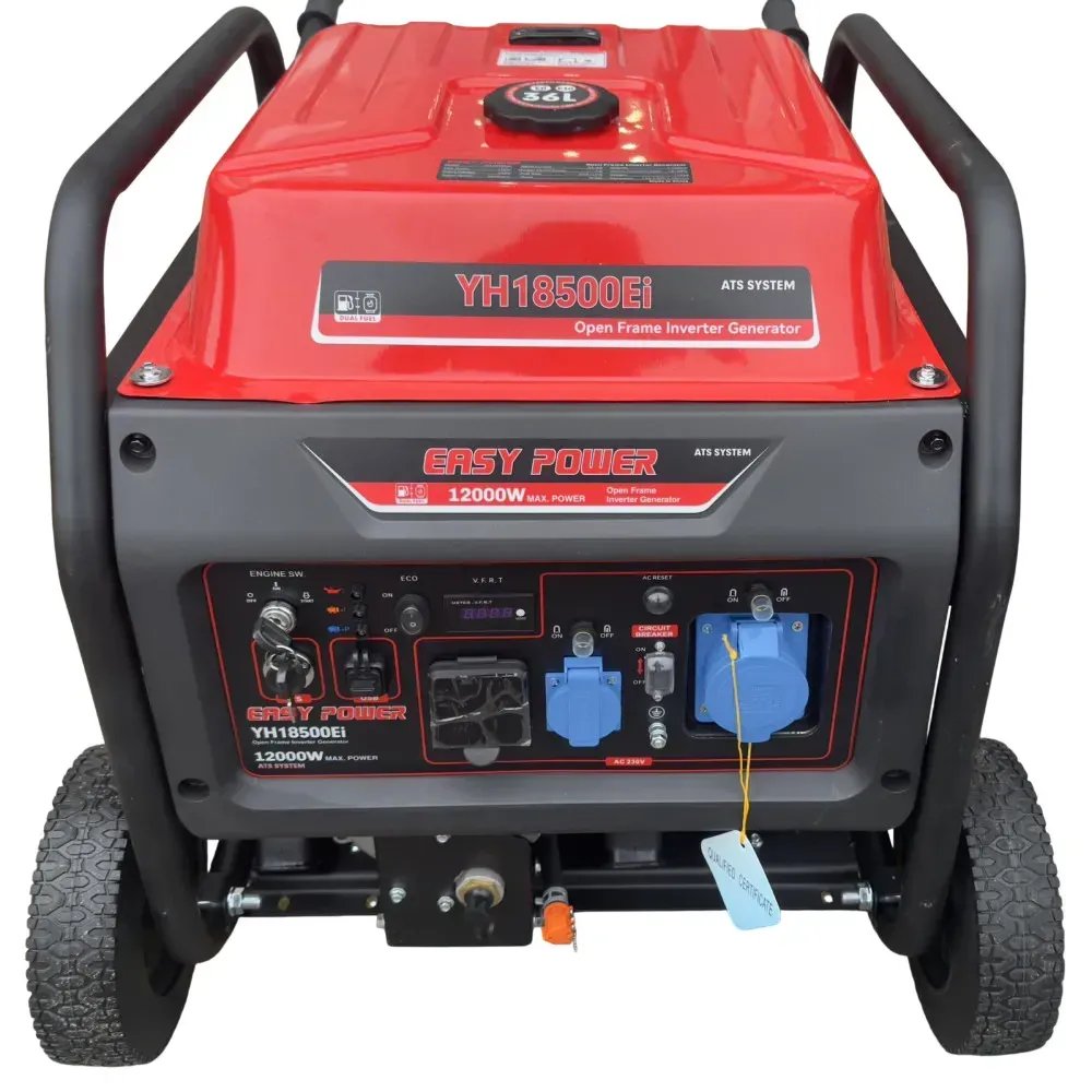 Інверторний гібридний генератор (газ/бензин) Easy Power YH18500Ei (10.0 / 12.0 кВт): Чиста синусоїда, електростартер та вихід ATS!