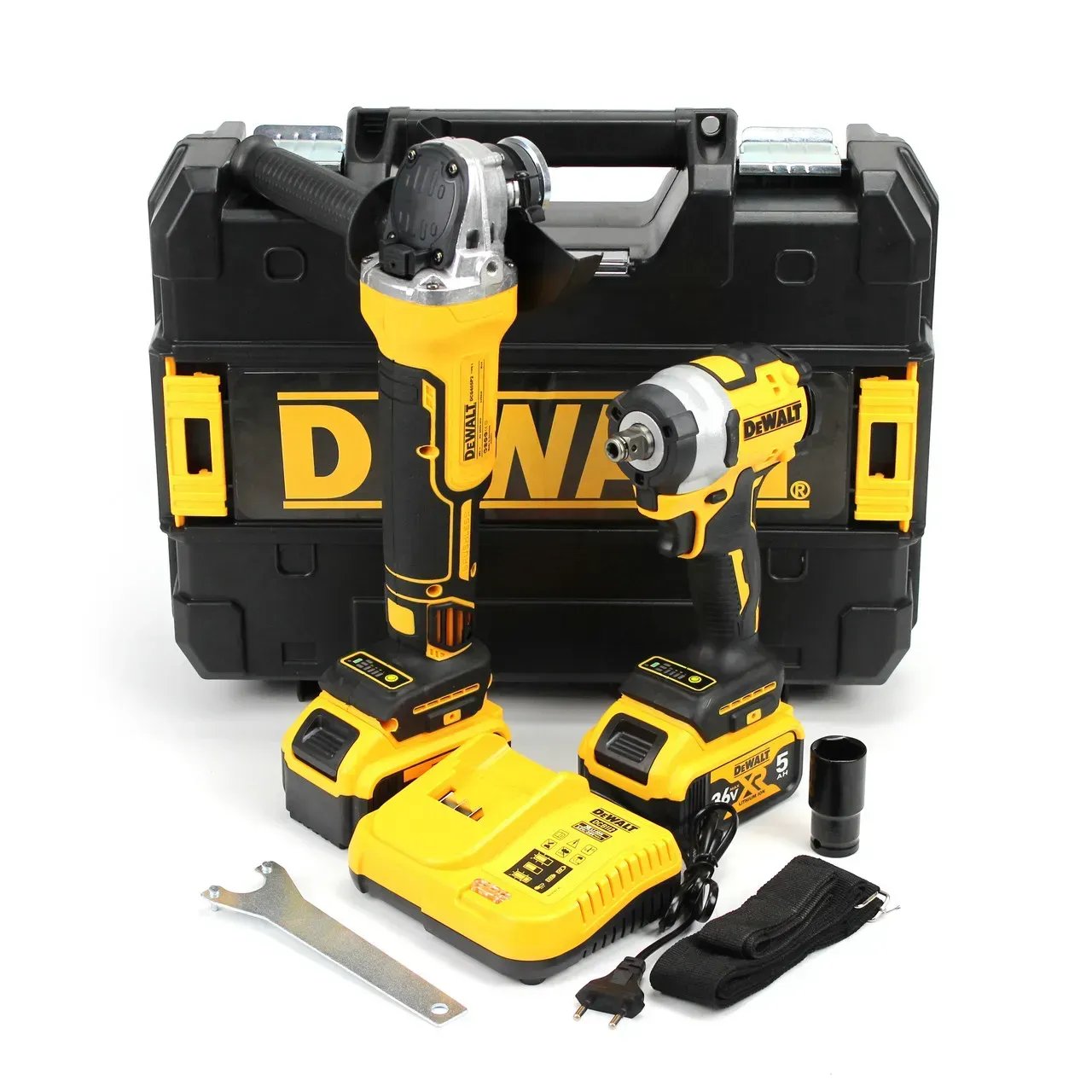Акумуляторний набір 2в1 DeWalt (гайковерт DCF922D2T + УШМ DCG405P2, 36V, 5.0 А·год, кейс): Професійна потужність і безпека в роботі!