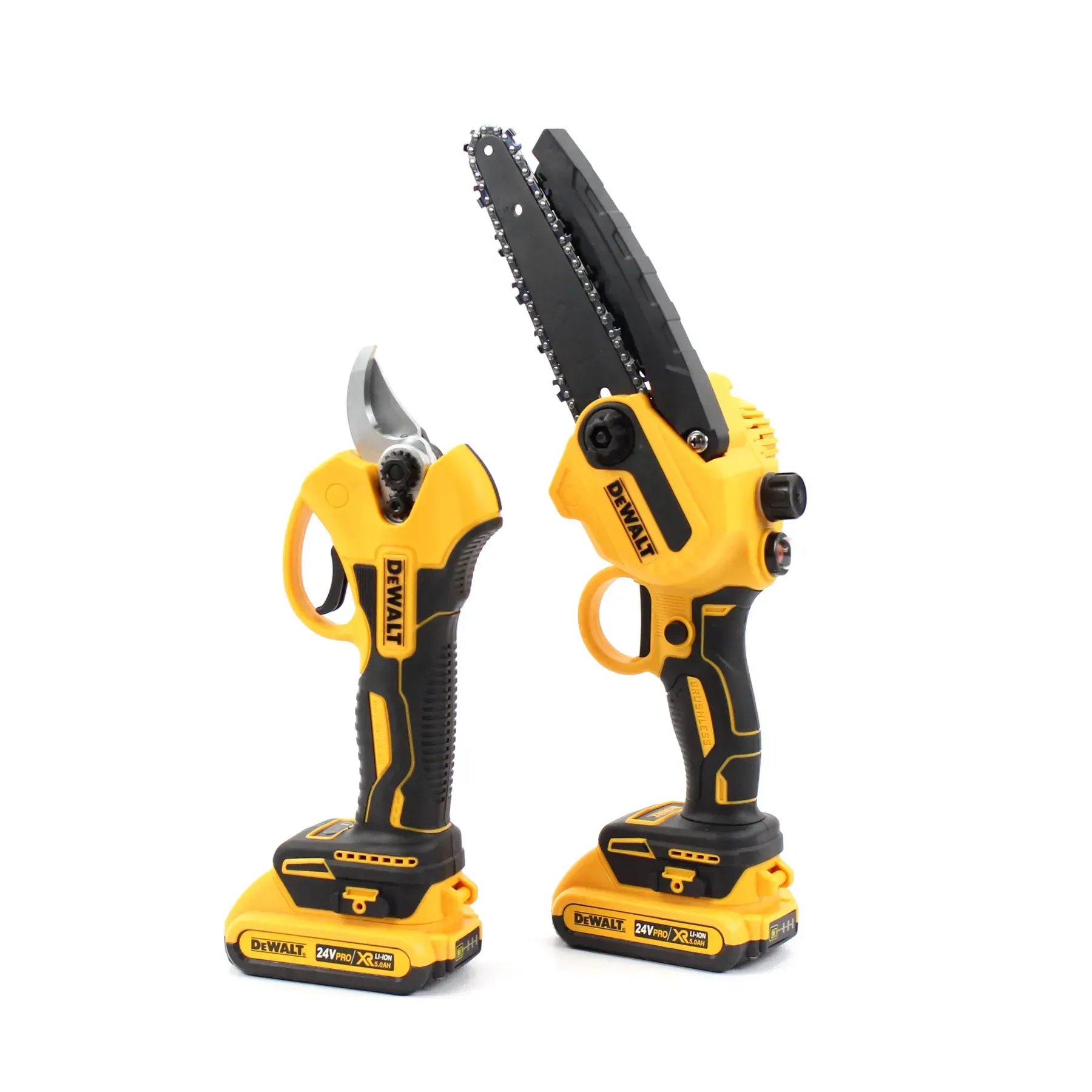 Акумуляторний набір 2в1 DeWalt (пила DCM160N + секатор DCMPP550P1, 24V, 5.0 А·год, кейс): Потужний комплект для саду та дачі!