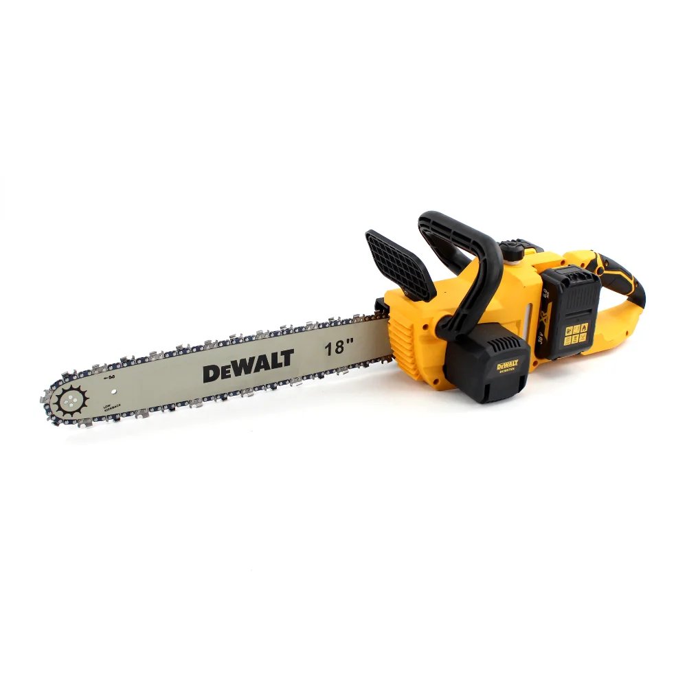 Акумуляторна пила DeWalt DCM575N (36V, 6.0 А·год, шина 45 см, 2 АКБ): Професійна потужність для великих обсягів робіт!