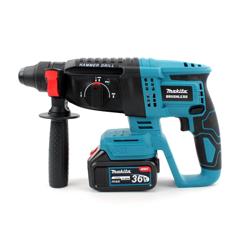 Акумуляторний перфоратор Makita DHR202 (36V, 6.0 А·год): Потужність, надійність та повна мобільність для будівельних завдань!