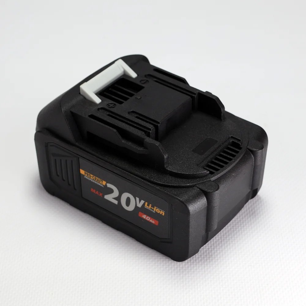 Акумуляторна батарея PRO-CRAFT 20/4 UNIVERSAL (20V, 4Ah, посадка Makita): Надійне енергоживлення з можливістю підключення штекера та бази!