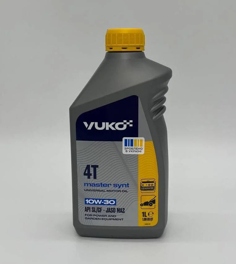 Напівсинтетична моторна олива Yuko 4T 10W-30 (1 л): Всесезонний захист та довговічність для ваших генераторів та садово-паркової техніки!