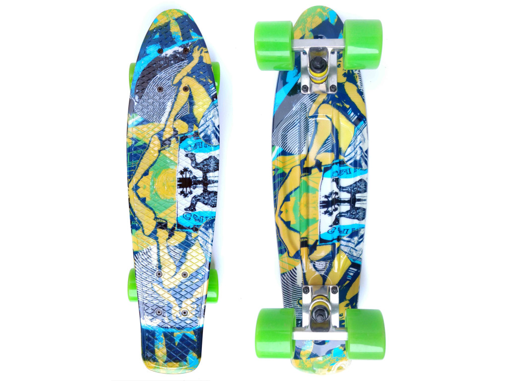 Скейт Пенні Борд Fish Skateboards TLS-401G: Професійна витривалість у класичному форматі,Мілітарі