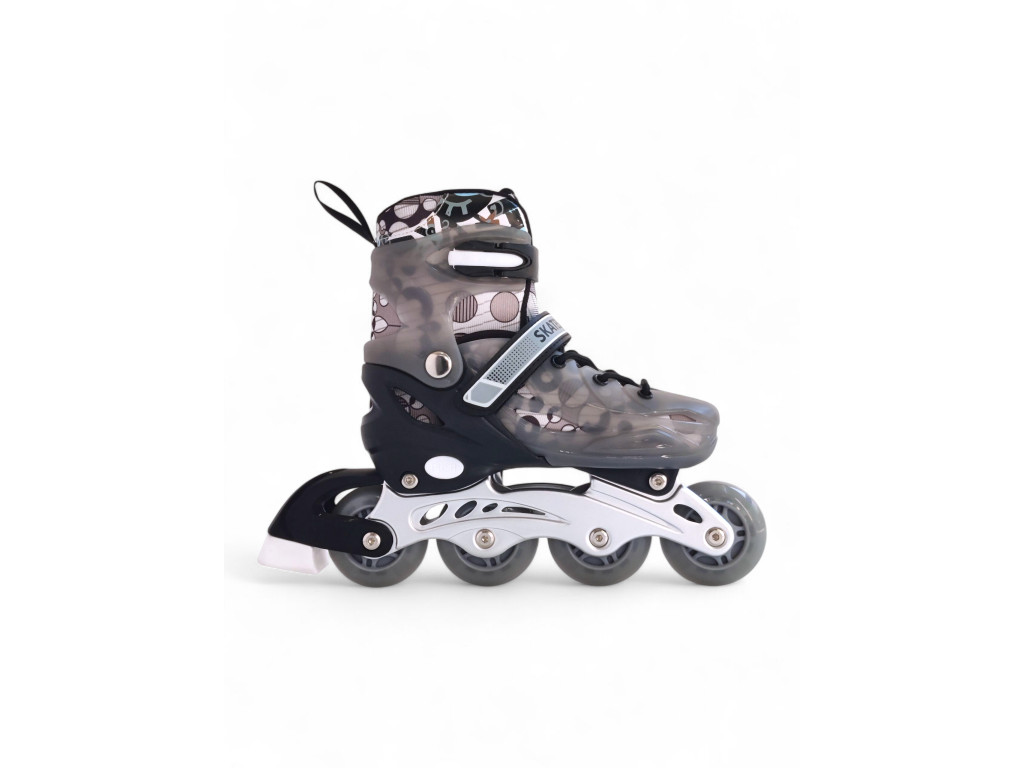 Дитячі роликові ковзани розсувні Skates Inline K239A: Сяючий драйв та надійна конструкція,Чорні